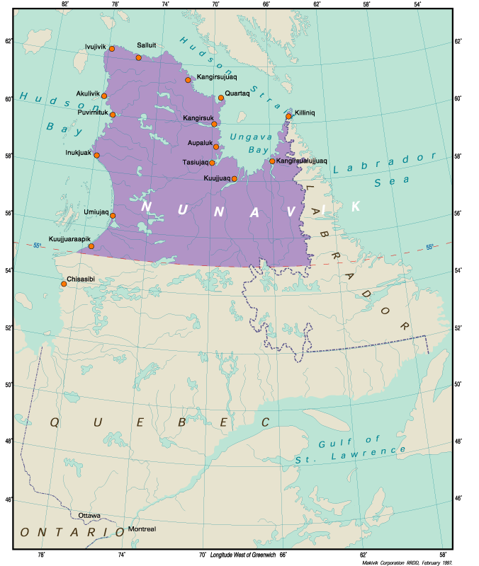 Nunavik Nunavik Maps Makivik Corporation