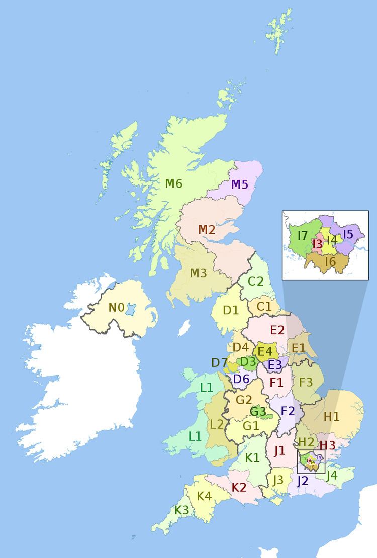 NUTS 2 statistical regions of the United Kingdom