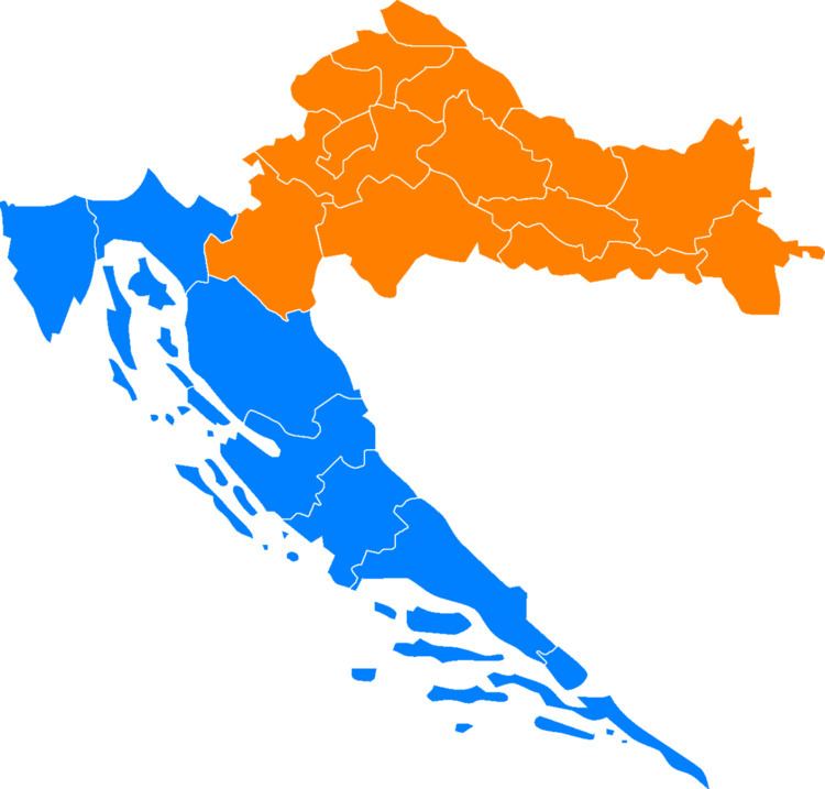 NUTS statistical regions of Croatia
