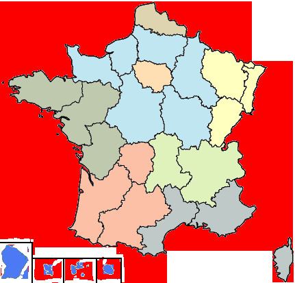 NUTS statistical regions of France