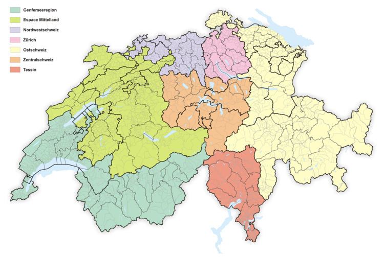 NUTS statistical regions of Switzerland