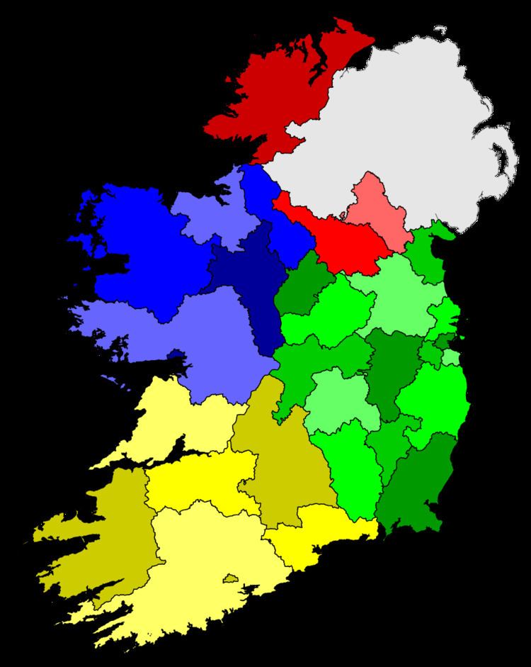 NUTS statistical regions of the Republic of Ireland