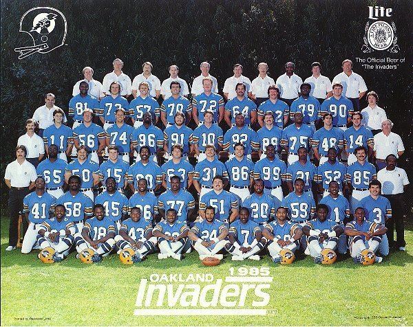 Oakland Invaders 1985 Oakland Invaders Roster USFL United States Football League