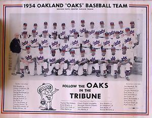 Oakland Oaks (PCL) 1954 Oakland Oaks Baseball Team Photo Oakland TribunePacific Coast