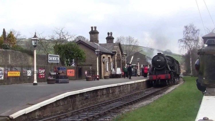 Oakworth railway station Keighley and Worth Valley Railway Winter Steam Spectacular 2014