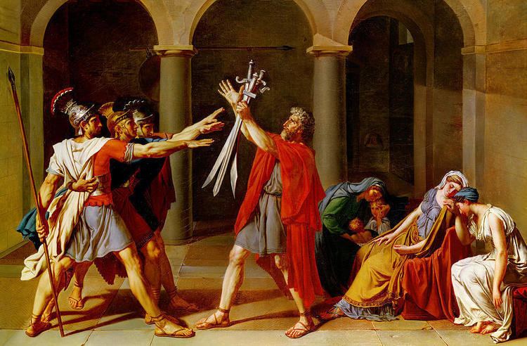 Oath of the Horatii The Oath Of The Horatii Painting by Jacques Louis David