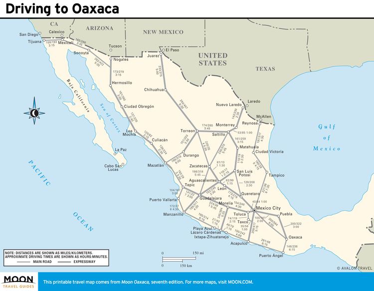 Oaxaca Valley Printable Travel Maps of Oaxaca Mexico Moon Guides