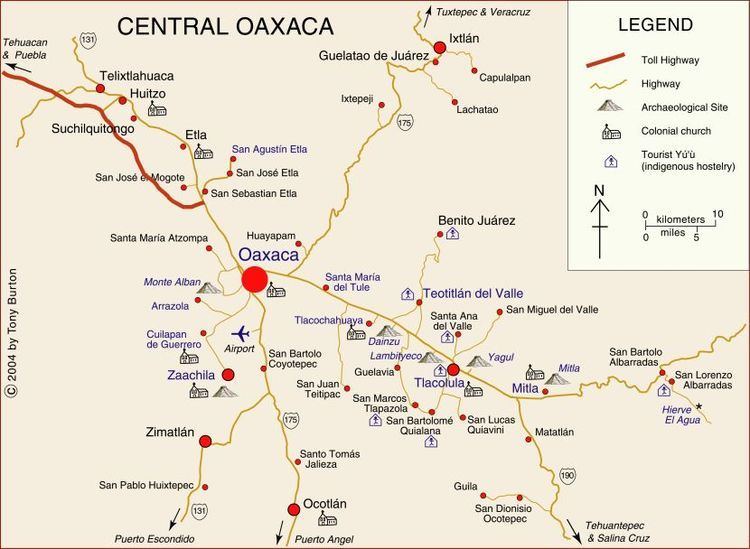 Oaxaca Valley Clickable interactive map of Oaxaca Valley Mexico Oaxaca city