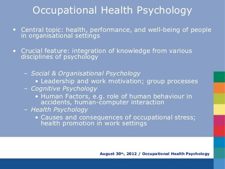 Occupational health psychology httpsimageslidesharecdncomintroductiemscoccu