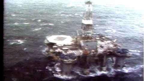 A clip taken from the brutal winter storm closes in on Newfoundland's Grand Banks disaster of the Ocean Range sank in February 1982.