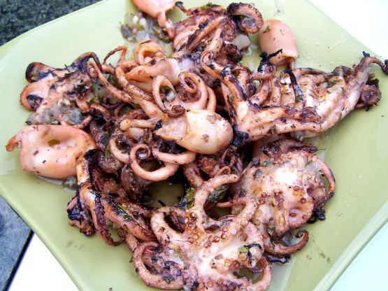 Octopus as food Octopus Grilled Very Tender Recipe Foodcom