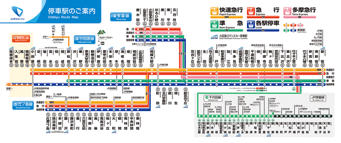 Odakyū Odawara Line Odakyu Line Route Map