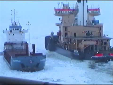 Oden (1988 icebreaker) MS Rautaruukki being assisted by icebreakers Oden and Otso YouTube