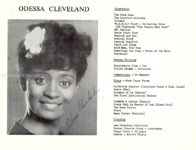 Odessa Cleveland Odessa Cleveland Photograph Signed Autographs Manuscripts