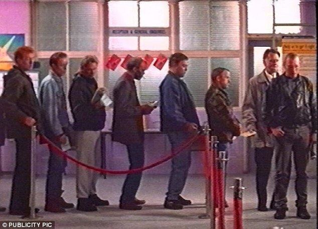 Off the Dole movie scenes The jobcentre queue become an iconic moment in the Full Monty film as the jobless