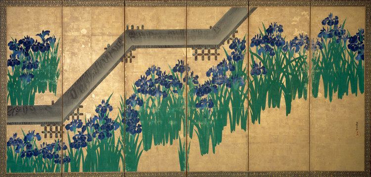 Ogata Kōrin Irises at Yatsuhashi Eight Bridges Ogata Krin 53712 Work