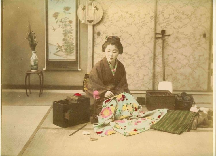 Ogawa Kazumasa FileOgawa Kazumasa Woman sewingjpg Wikimedia Commons