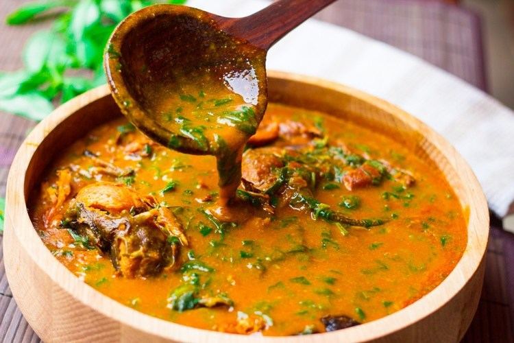Ogbono soup Ogbono Soup Eating Nigerian
