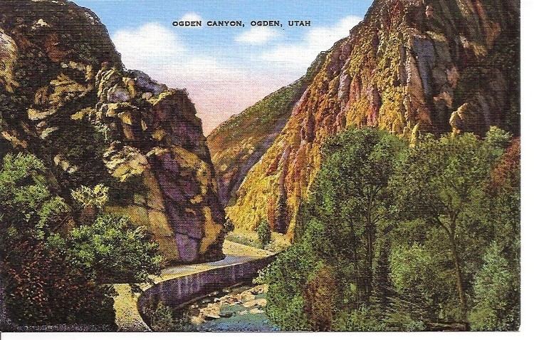 Ogden Canyon VINTAGE POSTCARD OGDEN CANYON OGDEN UTAH by dhmstuff on Etsy