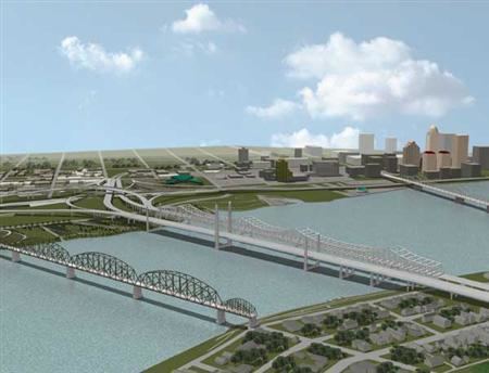 Ohio River Bridges Project Ohio River Bridges Project Downtown Span Louisville Kentucky