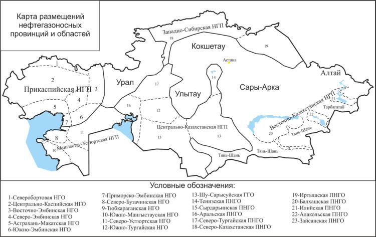 Oil and gas basins of Kazakhstan