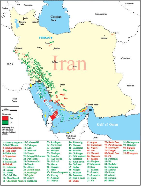Oil reserves in Iran