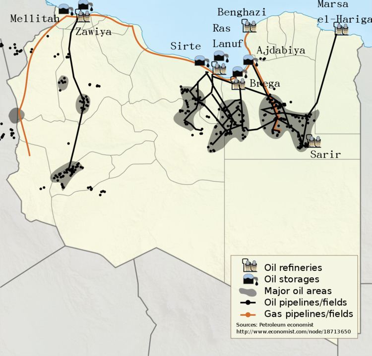 Oil reserves in Libya