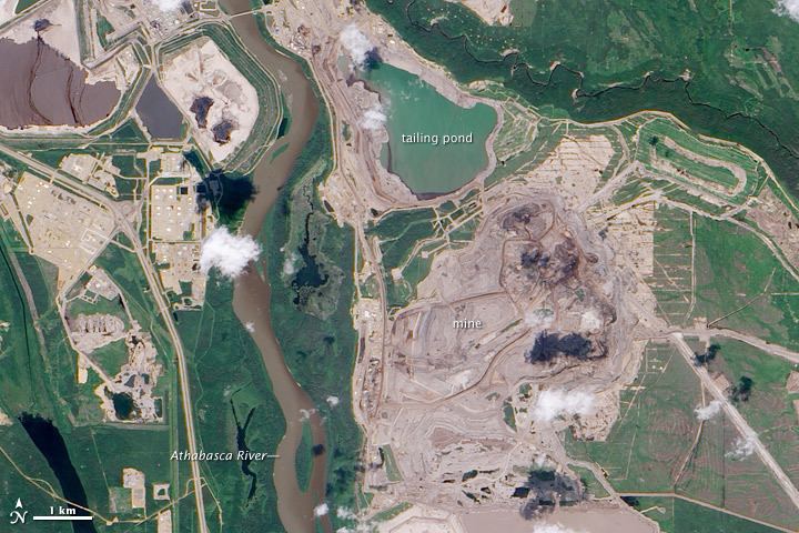 Oil sands tailings ponds