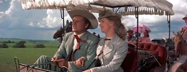 Oklahoma! (1955 film) movie scenes Gordon MacRae and Shirley Jones in Oklahoma 