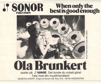 Ola Brunkert The Death of Ola Brunkert ABBA Latest Releases