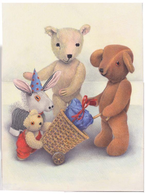 Old Bear and Friends The Illustration CupboardOld Bear and friends with toys by Jane