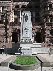 Old City Hall Cenotaph, Toronto httpsuploadwikimediaorgwikipediacommonsthu