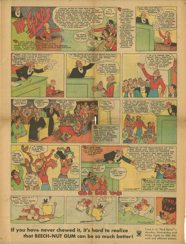 Old Doc Yak Crumbling Paper The Gumps and Old Doc Yak strip 4 STWALLSKULL