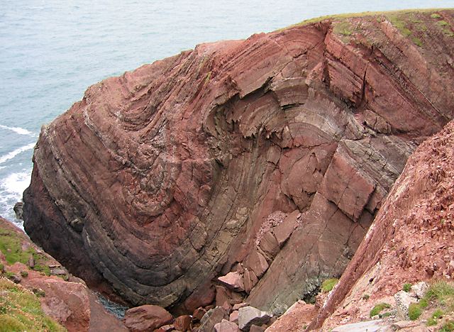 Old Red Sandstone FileFolded Old Red Sandstone at St Annes Head geographorguk