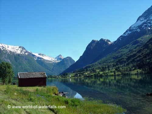 Oldedalen Volefossen and the Oldedalen Waterfalls Stryn Sogn og Fjordane
