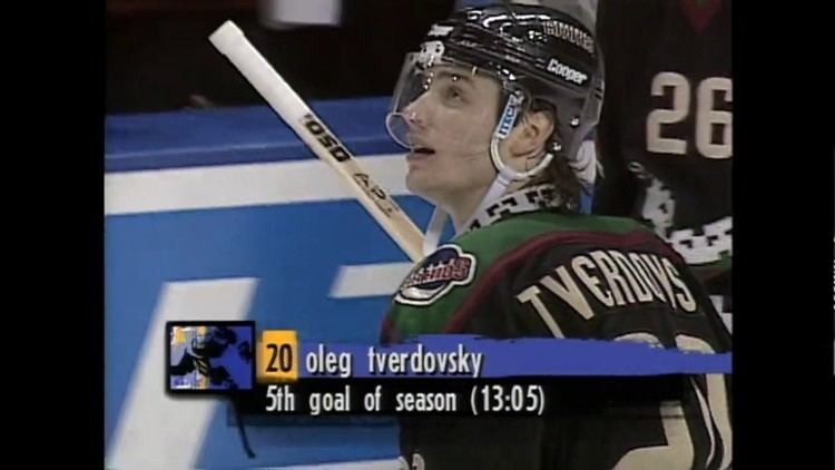 Oleg Tverdovsky Oleg Tverdovsky grabs a goal and 2 assists against Blues 1996