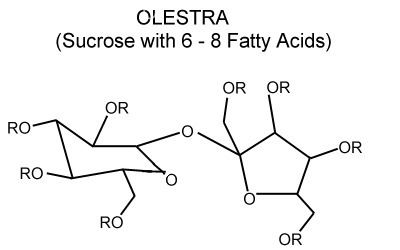 Olestra Olestra Causes vitamin depletion cramps and anal leakage Found
