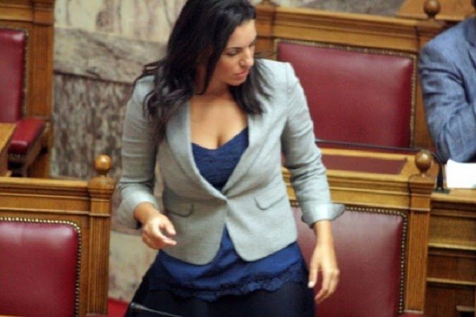 Olga Kefalogianni Greek Tourism Ministry O Kefalogianni and her black lingerie