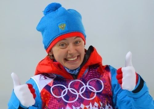 Olga Vilukhina Silver Vilukhina Biathlon Olympic Medal Winner