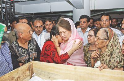 Oli Ahad Khaleda Zia consoles the family members of Oli Ahad The Daily Star