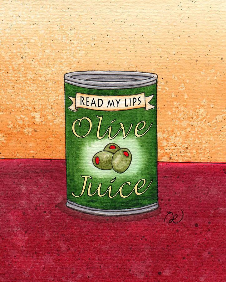 Olive Juice Olive Juice Drawing by Lael Borduin