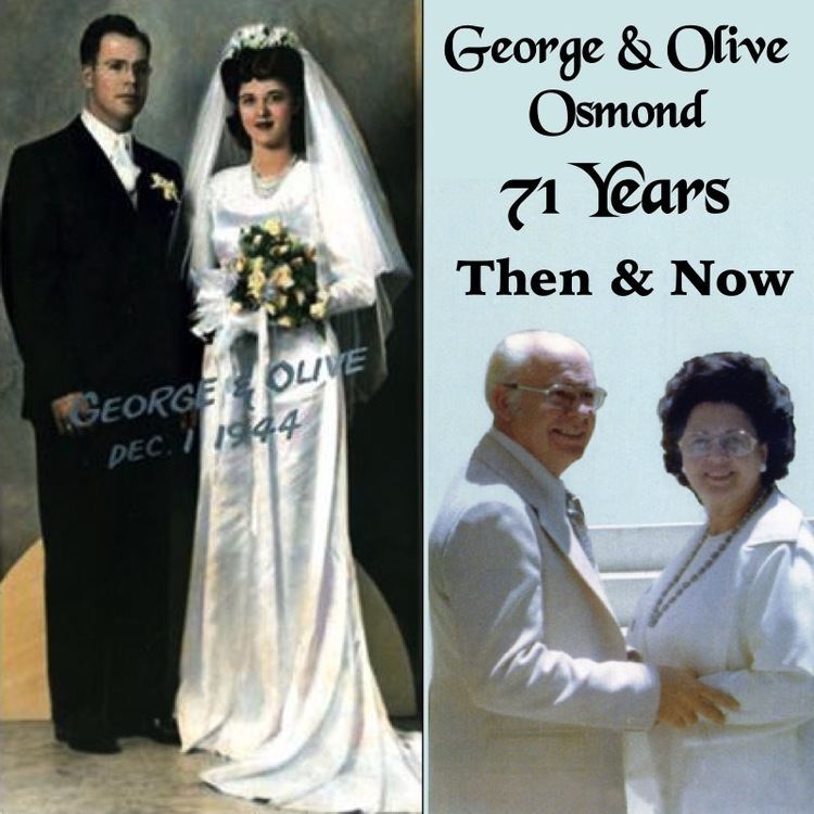 Olive Osmond 71 years ago today George Virl Osmond 19172007 and Olive May