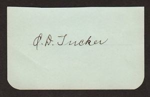Ollie Tucker 1927 OLLIE TUCKER Baseball Autograph Died 1940 eBay