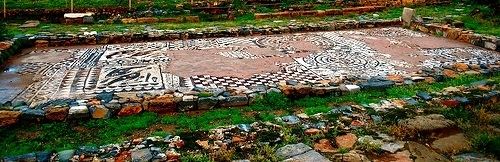 Olous Olous Some of the mosaic floors can be seen on the land in the
