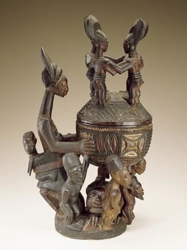 Olowe of Ise Bowl with Figures Sculptor to Kings Olowe of Ise National Museum