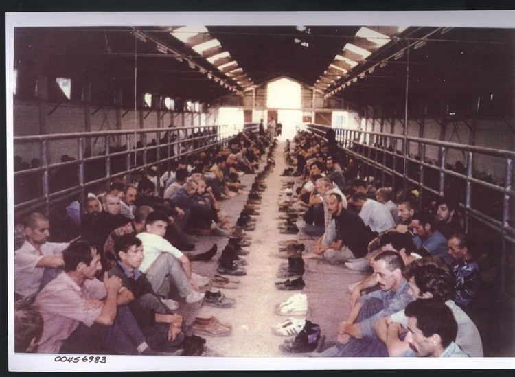 Prisoners in Omarska camp