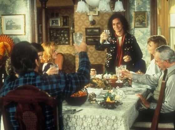 On Distant Shores movie scenes Good heavens yes it came to this Pauly Shore movie though it may have been Son in Law did have a very uncomfortable Thanksgiving dinner scene 