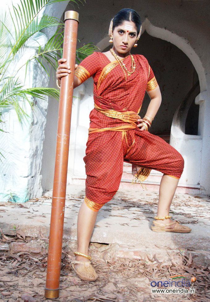 Onake Obavva, a Hindu warrior who fought the forces of Hyder Ali single-handedly with a pestle in the kingdom of Chitradurga of Karnataka, India.