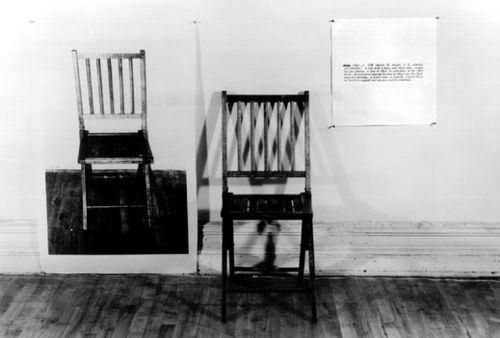 One and Three Chairs MoMA Joseph Kosuth One and Three Chairs 1965 English