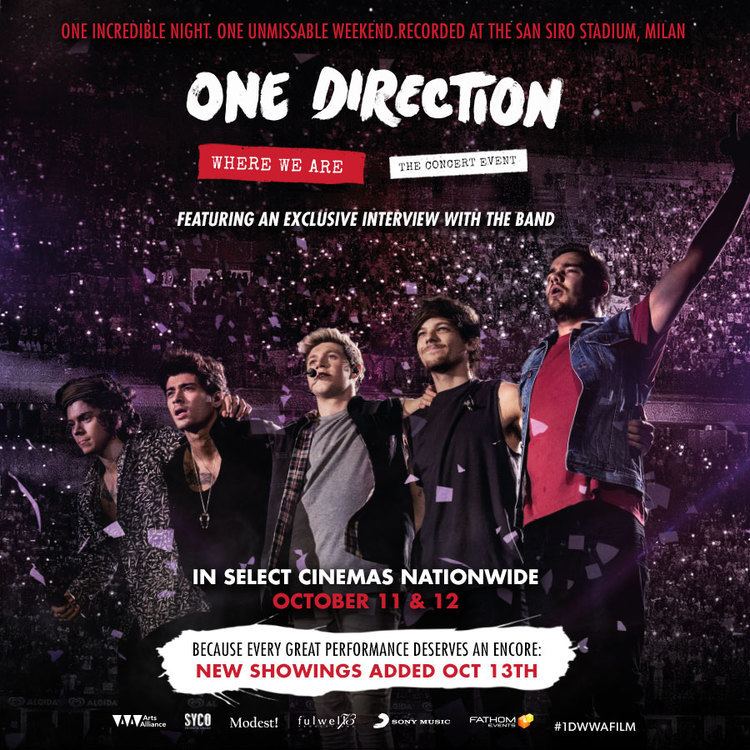One Direction: Where We Are – The Concert Film GIVEAWAY ONE DIRECTION WHERE WE ARE THE CONCERT FILM October 11